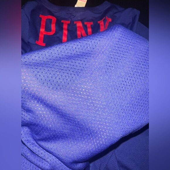 Victoria’s Secret PINK NFL New York Giants Sequins T-Shirt Size Large NWT - Picture 8 of 8